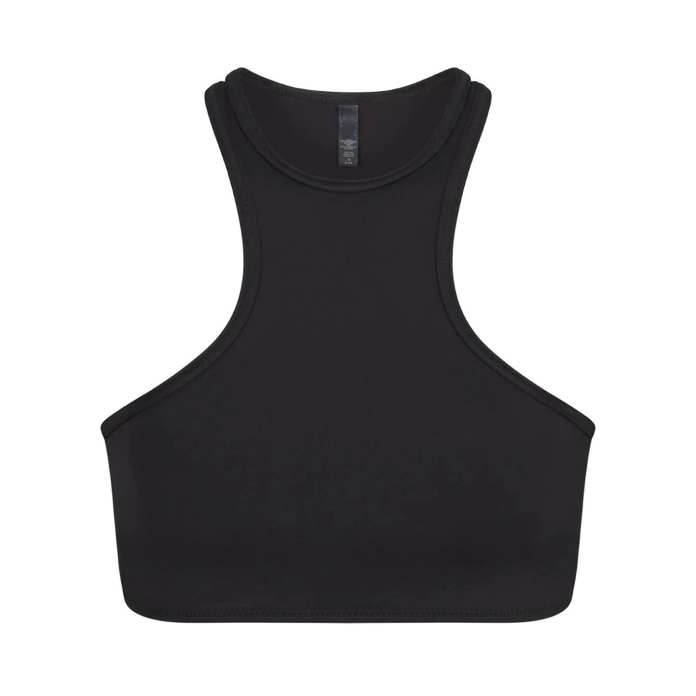Skims Onyx High Neck Racer Back Swim Top Size M